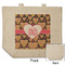 Hearts Reusable Cotton Grocery Bag - Front & Back View