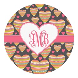 Hearts Round Decal - Medium (Personalized)