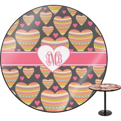 Hearts Round Table - 24" (Personalized)