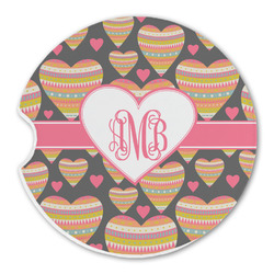 Hearts Sandstone Car Coaster - Single (Personalized)