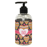 Hearts Plastic Soap / Lotion Dispenser (8 oz - Small - Black) (Personalized)