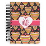 Hearts Spiral Notebook - 5x7 w/ Monogram