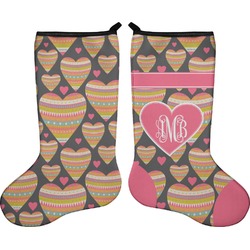 Hearts Holiday Stocking - Double-Sided - Neoprene (Personalized)