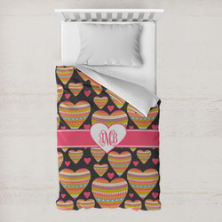 Hearts Toddler Duvet Cover w/ Monogram