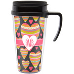 Hearts Acrylic Travel Mug with Handle (Personalized)