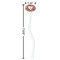 Hearts White Plastic 7" Stir Stick - Oval - Dimensions