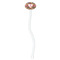 Hearts White Plastic 7" Stir Stick - Oval - Single Stick