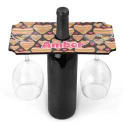 Hearts Wine Bottle & Glass Holder (Personalized)