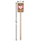 Hearts Wooden 6.25" Stir Stick - Rectangular - Dimensions