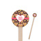 Hearts Wooden 7.5" Stir Stick - Round - Closeup