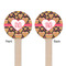 Hearts Wooden 7.5" Stir Stick - Round - Double Sided - Front & Back