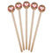 Hearts Wooden 7.5" Stir Stick - Round - Fan View