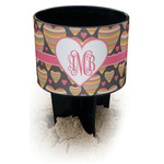 Hearts Black Beach Spiker Drink Holder (Personalized)