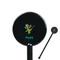 Dragons Black Plastic 5.5" Stir Stick - Round - Closeup