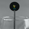 Dragons Black Plastic 5.5" Stir Stick - Round - Main