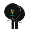 Dragons Black Plastic 5.5" Stir Stick - Single Sided - Round - Front & Back