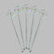 Dragons Clear Plastic 7" Stir Stick - Round - Fan View