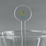 Dragons 7" Round Plastic Stir Sticks - Clear (Personalized)