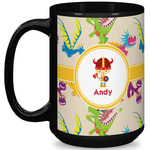 Dragons 15 Oz Coffee Mug - Black (Personalized)