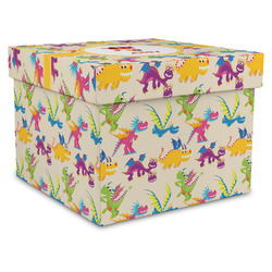 Dragons Gift Box with Lid - Canvas Wrapped - X-Large (Personalized)