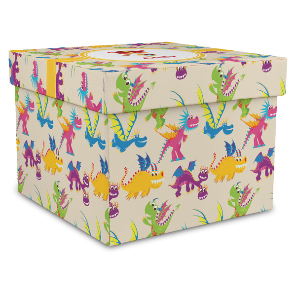 Custom Dragons Gift Box with Lid - Canvas Wrapped - XX-Large (Personalized)