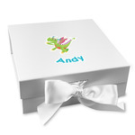 Dragons Gift Box with Magnetic Lid - White (Personalized)