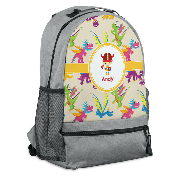 Custom Dragons Backpack - Grey (Personalized)