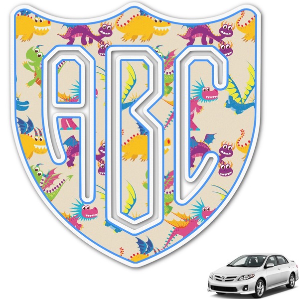 Custom Dragons Monogram Car Decal (Personalized)