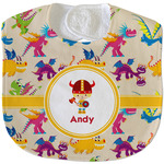 Dragons Velour Baby Bib w/ Name or Text