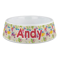 Dragons Plastic Dog Bowl - Large (Personalized)