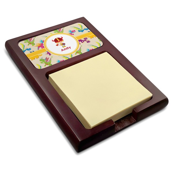 Custom Dragons Red Mahogany Sticky Note Holder (Personalized)