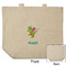 Dragons Reusable Cotton Grocery Bag - Front & Back View