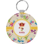 Dragons Round Plastic Keychain (Personalized)