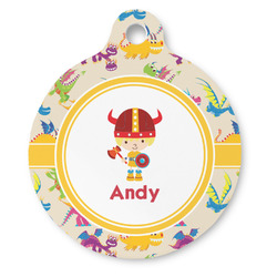 Dragons Round Pet ID Tag - Large (Personalized)