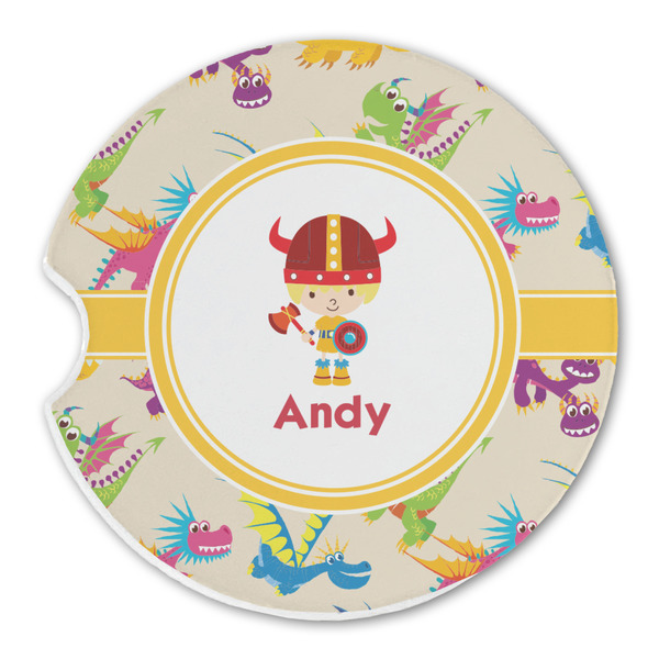 Custom Dragons Sandstone Car Coaster - Single (Personalized)