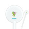 Dragons White Plastic 5.5" Stir Stick - Round - Closeup