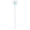 Dragons White Plastic Stir Stick - Double Sided - Square - Single Stick