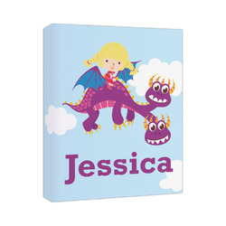 Girl Flying on a Dragon Canvas Print - 11x14 (Personalized)