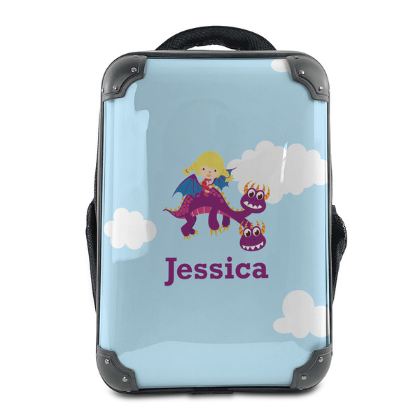 Custom Girl Flying on a Dragon 15" Hard Shell Backpack (Personalized)