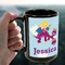 Girl Flying on a Dragon 15oz. Black Mug - LIFESTYLE