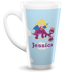 Girl Flying on a Dragon Latte Mug (Personalized)