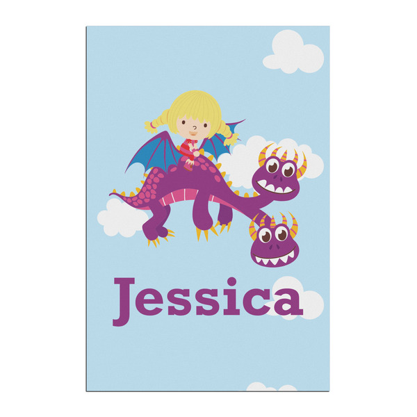 Custom Girl Flying on a Dragon Posters - Matte - 20x30 (Personalized)