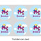 Girl Flying on a Dragon 3" Multipurpose Round Labels - Sheet