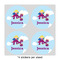 Girl Flying on a Dragon 4" Multipurpose Round Labels - Sheet