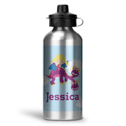 Girl Flying on a Dragon Water Bottles - 20 oz - Aluminum (Personalized)
