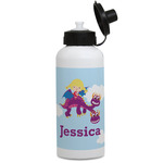 Girl Flying on a Dragon Water Bottles - Aluminum - 20 oz - White (Personalized)