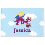 Girl Flying on a Dragon Woven Mat (Personalized)