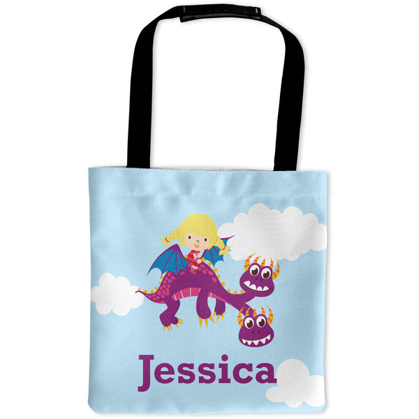 Custom Girl Flying on a Dragon Auto Back Seat Organizer Bag (Personalized)