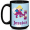 Girl Flying on a Dragon Coffee Mug - 15 oz - Black Full