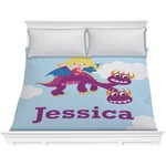 Girl Flying on a Dragon Comforter - King (Personalized)